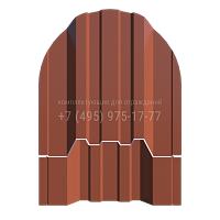 Металлический штакетник UNIX толщиной 0.50, шириной 118 мм, порошковый, RAL8004. Цена указана за погонный метр. Возможная длина — от 0.5 до 3-x метров с шагом 1 сантиметр.