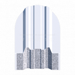 Металлический штакетник ПП-образный толщиной 0.50, шириной 110 мм, односторонний, RAL9003. Цена указана за погонный метр. Возможная длина — от 0.5 до 3-x метров с шагом 1 сантиметр.