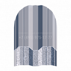 Металлический штакетник М-образный толщиной 0.50, шириной 110 мм, односторонний, RAL7004. Цена указана за погонный метр. Возможная длина — от 0.5 до 3-x метров с шагом 1 сантиметр.