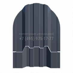 Металлический штакетник UNIX толщиной 0.50, шириной 118 мм, порошковый, RAL7024. Цена указана за погонный метр. Возможная длина — от 0.5 до 3-x метров с шагом 1 сантиметр.